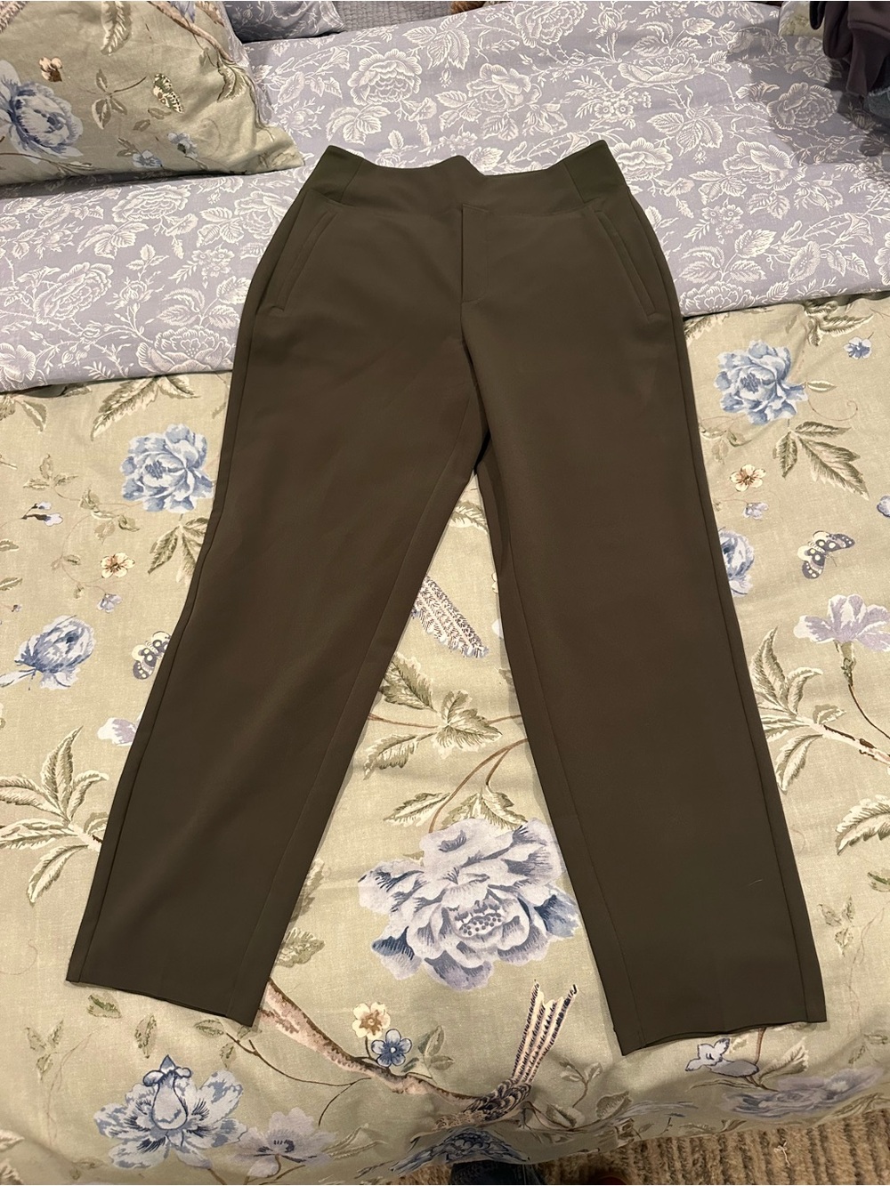 Athleta Olive Straight-Leg Ponte Pants